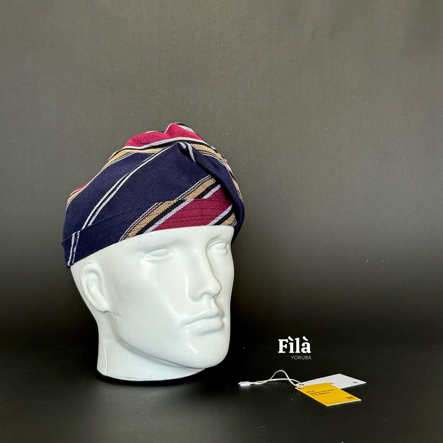 Striped Navy and Red Cap